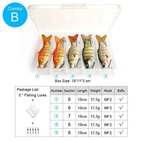 Image of VTAVTA 5pcs Fishing Lures Set