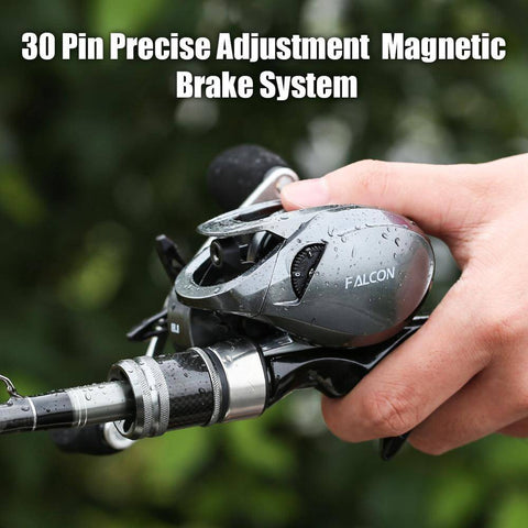 Image of KastKing FALCON Baitcasting Reel | 7.2:1 or 8.1:1 Gear Ratio |10+1 BB | Magnetic Brake, 17.6/15.4 lb Max Drag | High Speed & Long Casting