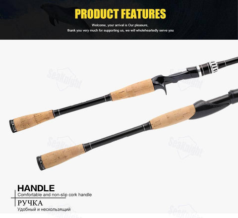 Image of SeaKnight Yasha 704M 2.1M 2.4M 2.7M Lure Fishing Rod Casting Spinning Rod Lure W. 10-30g 12-25LB 4 Sections Pole 65cm Bag Tube