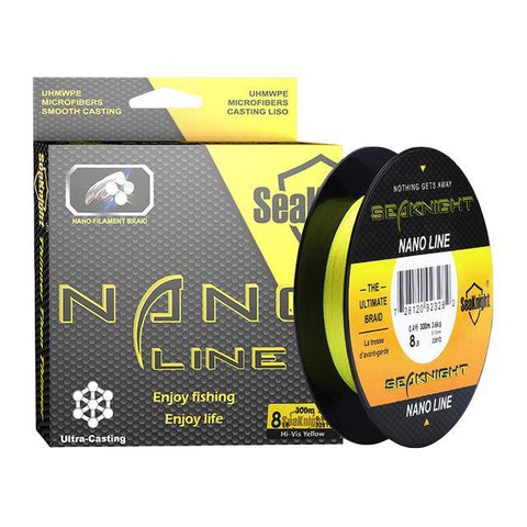 Image of SeaKnight NANO 4 Strands Braided Fishing Lines | Multifilament PE Fishing Line 4LB -10LB | Diameter 0.07-0.12mm | 109 yd-328 yd (100M-300M)