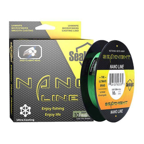 Image of SeaKnight NANO 4 Strands Braided Fishing Lines | Multifilament PE Fishing Line 4LB -10LB | Diameter 0.07-0.12mm | 109 yd-328 yd (100M-300M)