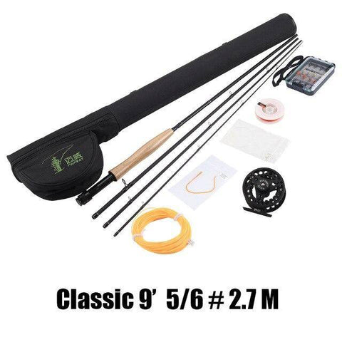 Image of SeaKnight MAXWAY Fly Fishing Set 4 Sections Fly Fishing Rod Reel with Fly Fishing Line Lure Bag Combo River Tackle 7 8 9 10ft