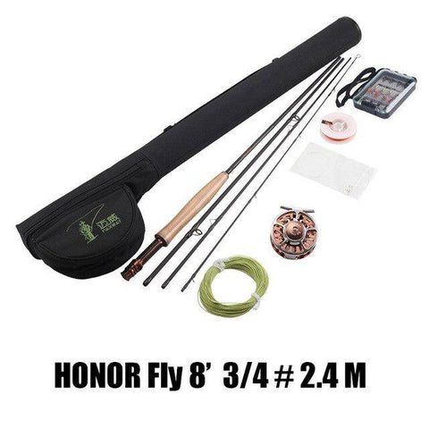 Image of SeaKnight MAXWAY Fly Fishing Set 4 Sections Fly Fishing Rod Reel with Fly Fishing Line Lure Bag Combo River Tackle 7 8 9 10ft