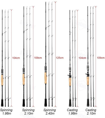 Image of SeaKnight Falcon Telescopic Casting Fishing Rod | Carbon Fiber | LENGTH - 6'6" ; 6'10'' | POWER M&ML - M&MH|