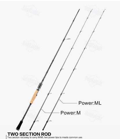 Image of SeaKnight Falcon Telescopic Casting Fishing Rod | Carbon Fiber | LENGTH - 6'6" ; 6'10'' | POWER M&ML - M&MH|