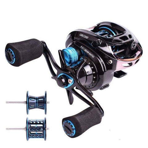 Image of Mavllos GB Baitcasting Fishing Reel | 6.5:1 Gear Ratio | Drag Power: 8KG / 17.5LB|6+1 BB|152g / 5.36 oz Ultra Light