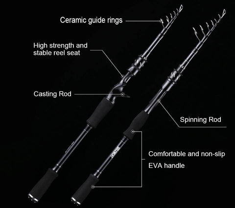 Image of SeaKnight 2019 New Arrival Sange II Lure Fishing Rod 2.1M 2.4M M Power 7-25g Carbon Material Casting Spinning Rod with EVA Grip