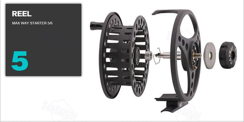 Image of SeaKnight Fly Fishing SET Combo 5/6 # 4 segments 2.7M Fly Fishing Rod + Full Metal Reel + Rod Bag + Fly Lures + Box + Lines