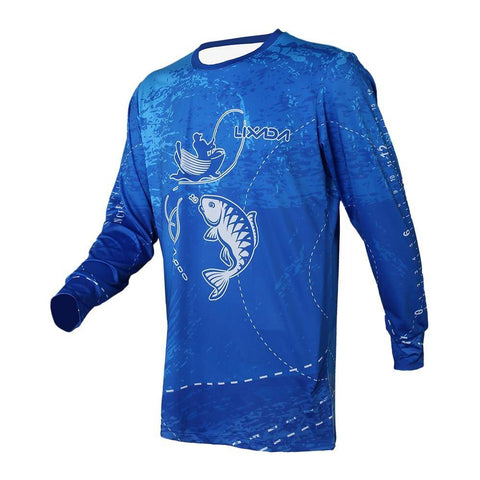 Image of Lixada New style Fishing Clothing Vests Quick-Drying Anti-UV Jacket Sports Clothes Long Sleeve Fishing Clothing