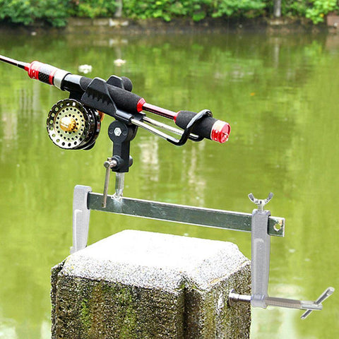 Image of Lixada Universal Fishing Rod Holder For On Boat Deck, Harbor Decks Mount