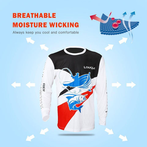 Image of Lixada UPF 50+ Fishing Clothing Long Sleeve Fishing Shirt