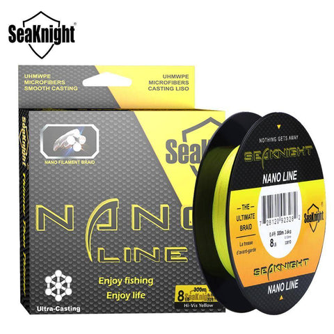 Image of SeaKnight NANO 4 Strands Braided Fishing Lines | Multifilament PE Fishing Line 4LB -10LB | Diameter 0.07-0.12mm | 109 yd-328 yd (100M-300M)