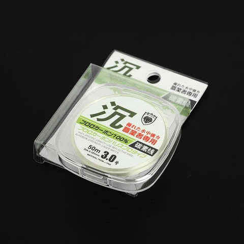 Image of Linnhue 100% Fluorocarbon Carp Fishing Line |55 Yds (50m) | Invisible Sea Fishing Fluorocarbon Leader Line Clear