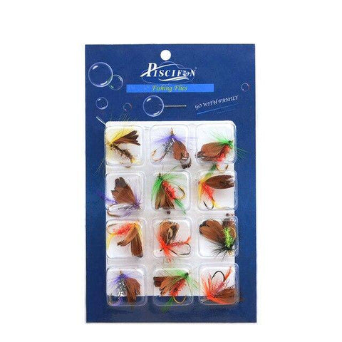 Image of Piscifun 12pcs Dry Flies Fly Fishing Flies Kit
