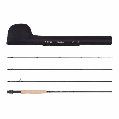 Image of Piscifun Aluminum 5/6 Fly Reel 2.7m Carbon Rod Fly Line/Backing Line/9 PCS Flies/Tackle Box With 77cm Rod Bag Fly Rod Combo