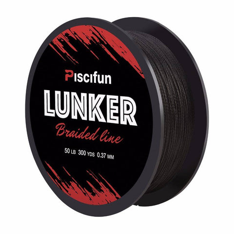 Image of Piscifun Lunker 300 yd (274M) Multifilament Braided Fishing Line | 0.06-0.5mm | 4 Strands 6-80lb | Strong PE Fiber