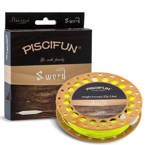 Image of Piscifun Sword Fly Line Weight Forward 90/100FT Floating Fly Fishing Line with Welded Loop WF3/4 5/6 7/8wt Fly Fishing Line