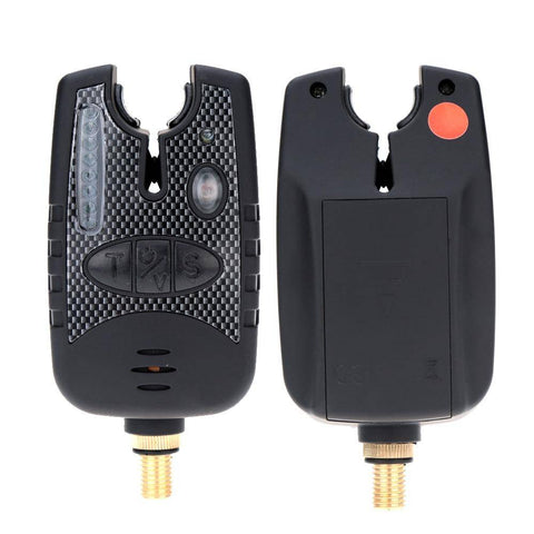 Image of Wireless Digital Fishing LED Bite Alarm Set 2 Fishing Bite Alarm + 1 Receiver in Case Adjustable Tone Volume Carp Fishing Alert