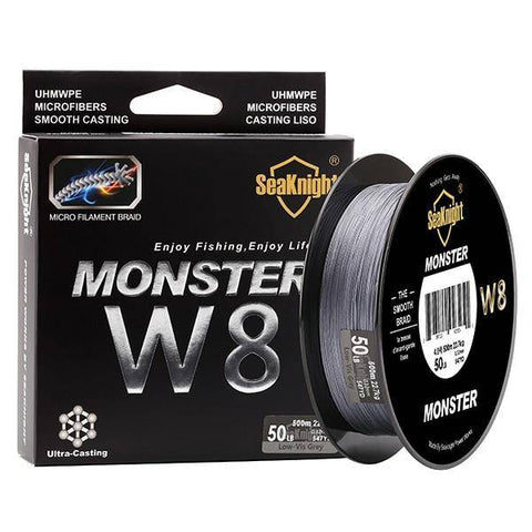 Image of SeaKnight MONSTER W8 Braided Saltwater Fishing Line | 546yd (500M) 8 Strands Multifilament Braid PE |15 - 100LB
