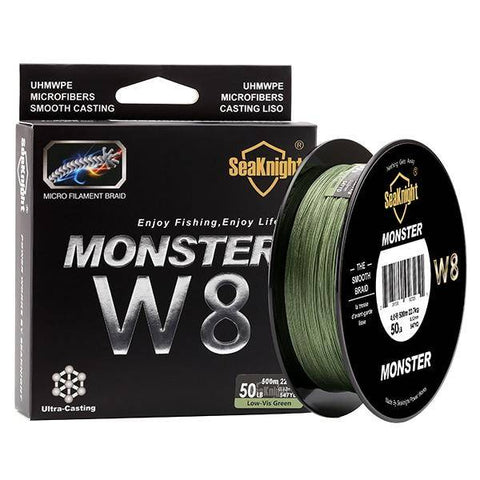 Image of SeaKnight MONSTER W8 Braided Saltwater Fishing Line | 546yd (500M) 8 Strands Multifilament Braid PE |15 - 100LB