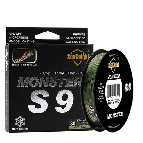 Image of SeaKnight Monster S9 328yd (300M) PE Fishing Line | Multifilament Carp Fishing Line | 20 - 100LB |