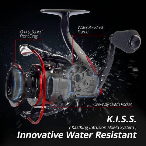 Image of KastKing Sharky 3 Spinning Fishing Reel | 5.2:1 Gear Ratio 10+1 BB | Corrosion-free graphite body
