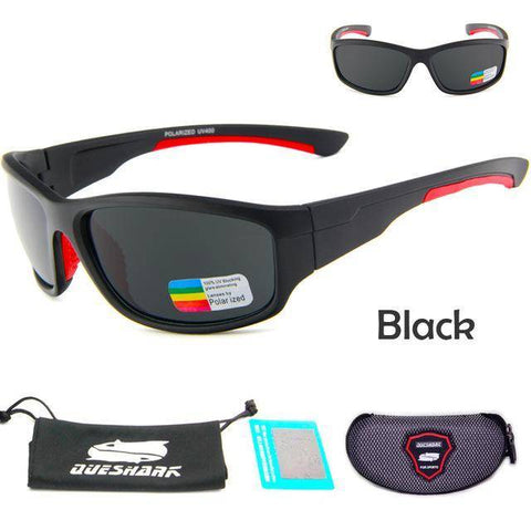 Image of Black Queshark Men's Fishing Polarized Sunglasses