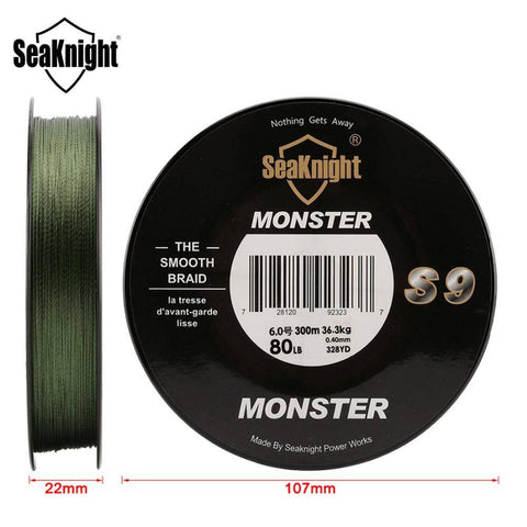 Image of SeaKnight Monster S9 328yd (300M) PE Fishing Line | Multifilament Carp Fishing Line | 20 - 100LB |