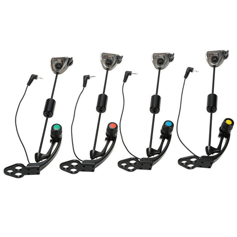 Image of Lixada LED Fishing Swingers Illuminated Sensor for Carp Fishing 4 Part Set
