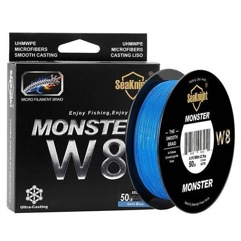 Image of SeaKnight MONSTER W8 Braided Saltwater Fishing Line | 546yd (500M) 8 Strands Multifilament Braid PE |15 - 100LB