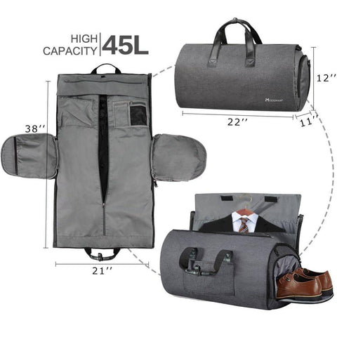 Image of Modoker New Travel Garment Bag Shoulder Strap Duffel Bag Business Fashion Carry on Hanging Clothing Multiple Pockets
