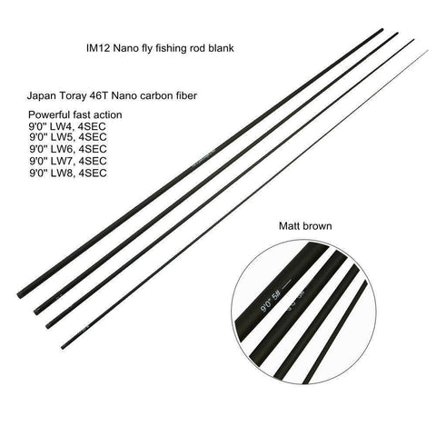 Image of Aventik 9' Super Light Fast Action Fly Fishing Rod | LW4 To LW8 IM12 | 4 sections|