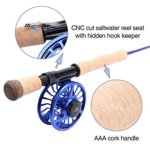 Image of Maximumcatch Saltwater Fly Fishing Rod 8 - 12WT 9FT | Fast Action |30T SK Carbon Fiber Rod Tube
