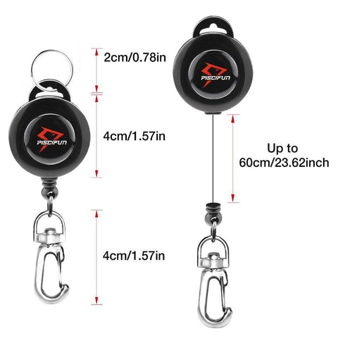 Image of 3PCs Fly Fishing Tying Zinger Retractor