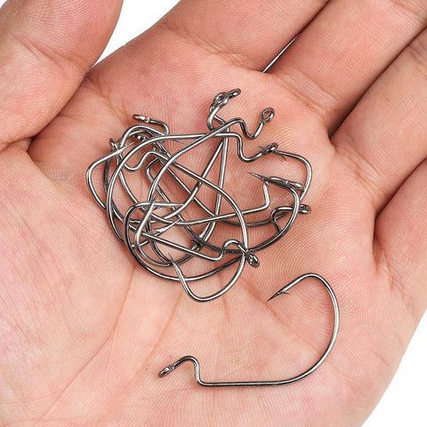Image of DONQL Carbon Steel Fishing Hooks |10 Pieces Set