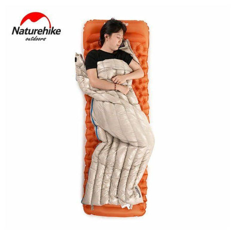 Image of Naturehike 570g Ultralight Waterproof White Goose Down Sleeping Bag Envelope Type Lazy Bag Camping Sleeping Bags NH17Y010-R