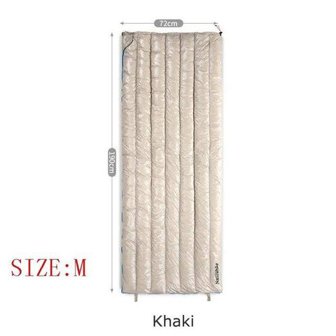 Image of Naturehike 570g Ultralight Waterproof White Goose Down Sleeping Bag Envelope Type Lazy Bag Camping Sleeping Bags NH17Y010-R