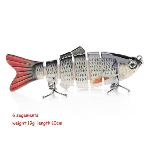 Image of VTAVTA FISHING BASS LURE MULTI JOINTED ARTIFICIAL BAIT SEGMENT LIFELIKE TROUT SWIMBAIT HARD CRANKBAIT TREBLE HOOKS