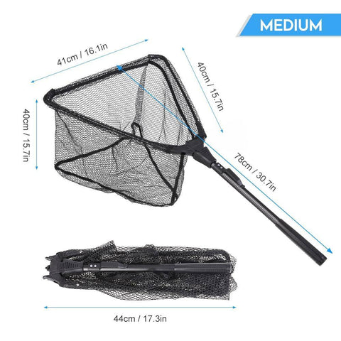 Image of Lixada Folding Fishing Landing Triangular Net Portable | S/M Size