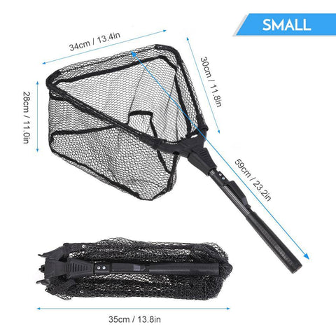 Image of Lixada Folding Fishing Landing Triangular Net Portable | S/M Size