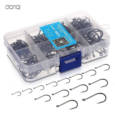 Image of DONQL Fishing Hooks Barbed | 300 Pieces