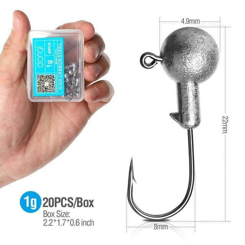 Image of DONQL Lead Head Fishing Hook | 1-20g | 20pcs/Box