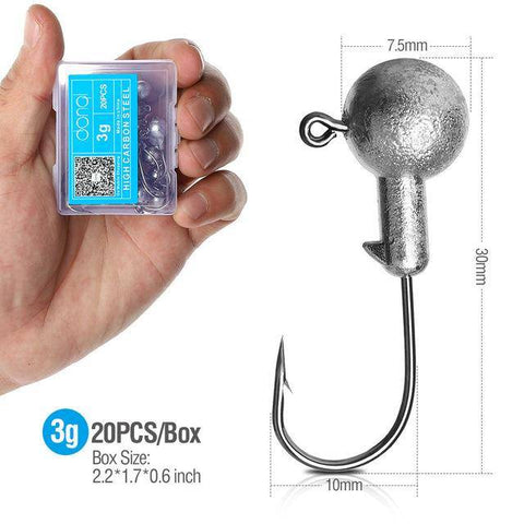 Image of DONQL Lead Head Fishing Hook | 1-20g | 20pcs/Box
