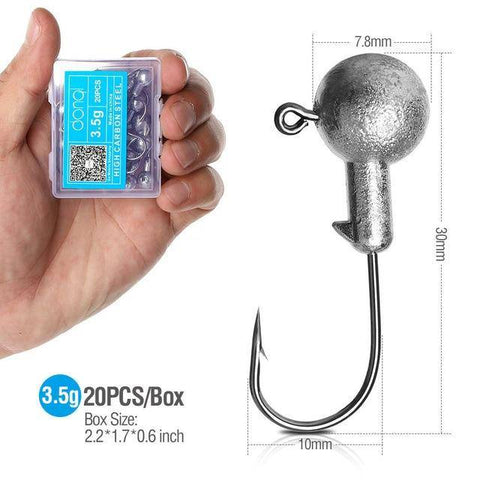 Image of DONQL Lead Head Fishing Hook | 1-20g | 20pcs/Box