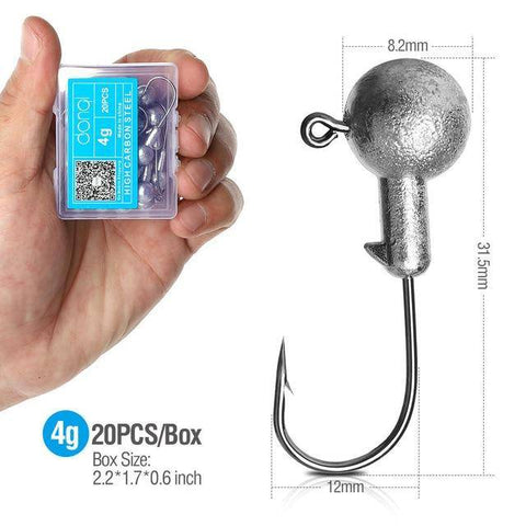 Image of DONQL Lead Head Fishing Hook | 1-20g | 20pcs/Box