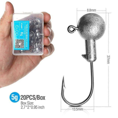 Image of DONQL Lead Head Fishing Hook | 1-20g | 20pcs/Box