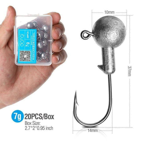 Image of DONQL Lead Head Fishing Hook | 1-20g | 20pcs/Box
