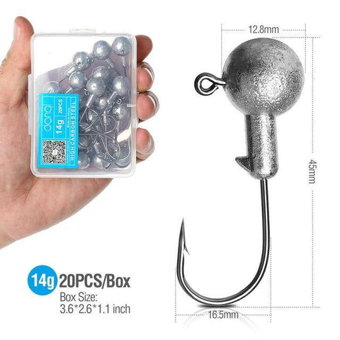 Image of DONQL Lead Head Fishing Hook | 1-20g | 20pcs/Box