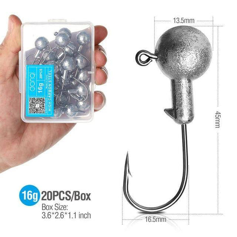 Image of DONQL Lead Head Fishing Hook | 1-20g | 20pcs/Box