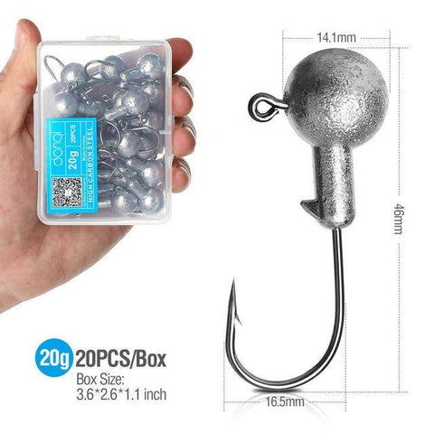Image of DONQL Lead Head Fishing Hook | 1-20g | 20pcs/Box